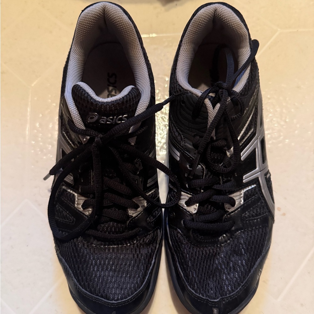 Asics Black and Silver Women's Athletic Running Shoes - Gel-Rocket